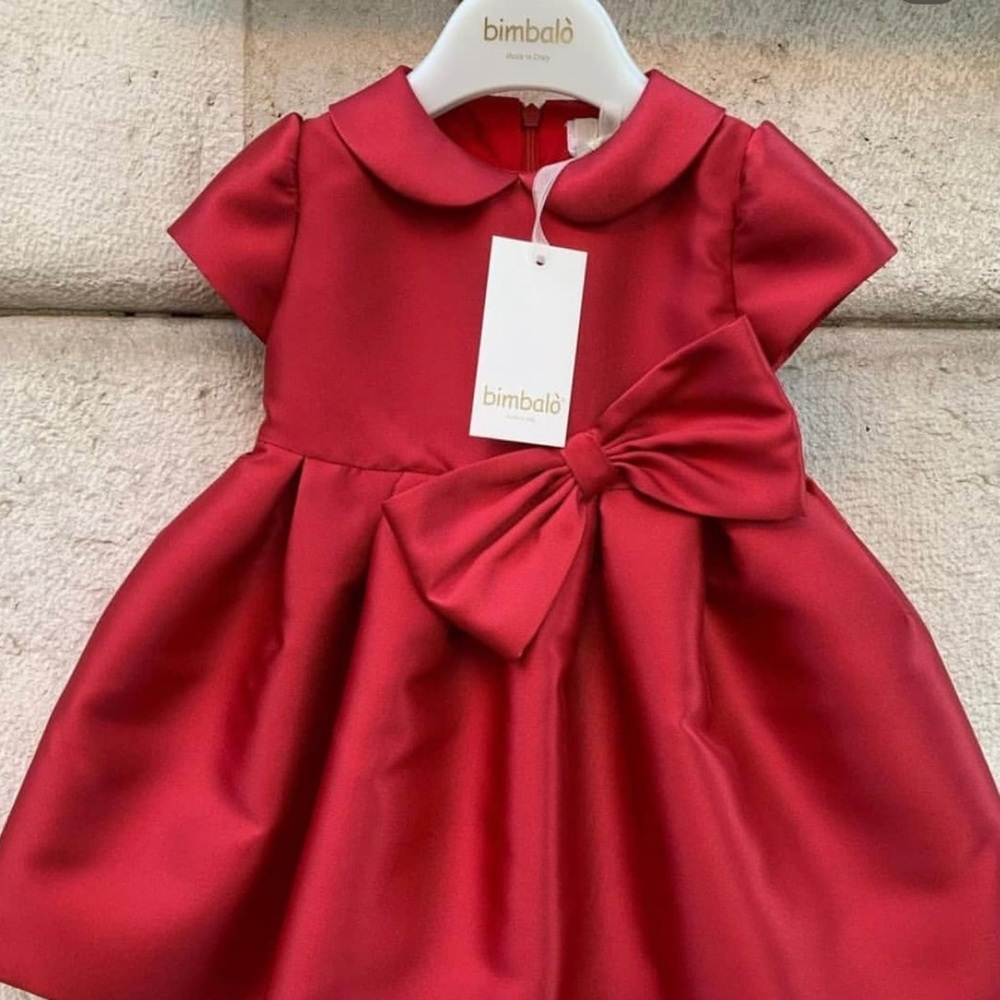 Bimbalo red dress. Size 9 mo. Worn for 20 minutes. Perfect for holiday photos